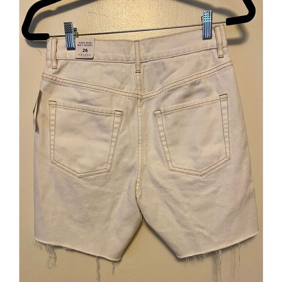 🔴 Pacsun high rise boy short in distressed white size 26 NWT - Picture 5 of 9